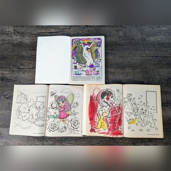 2014 LISA FRANK Coloring Books Lot Coloring Activity Pages w Stickers Lot of 3 - Picture 4 of 4